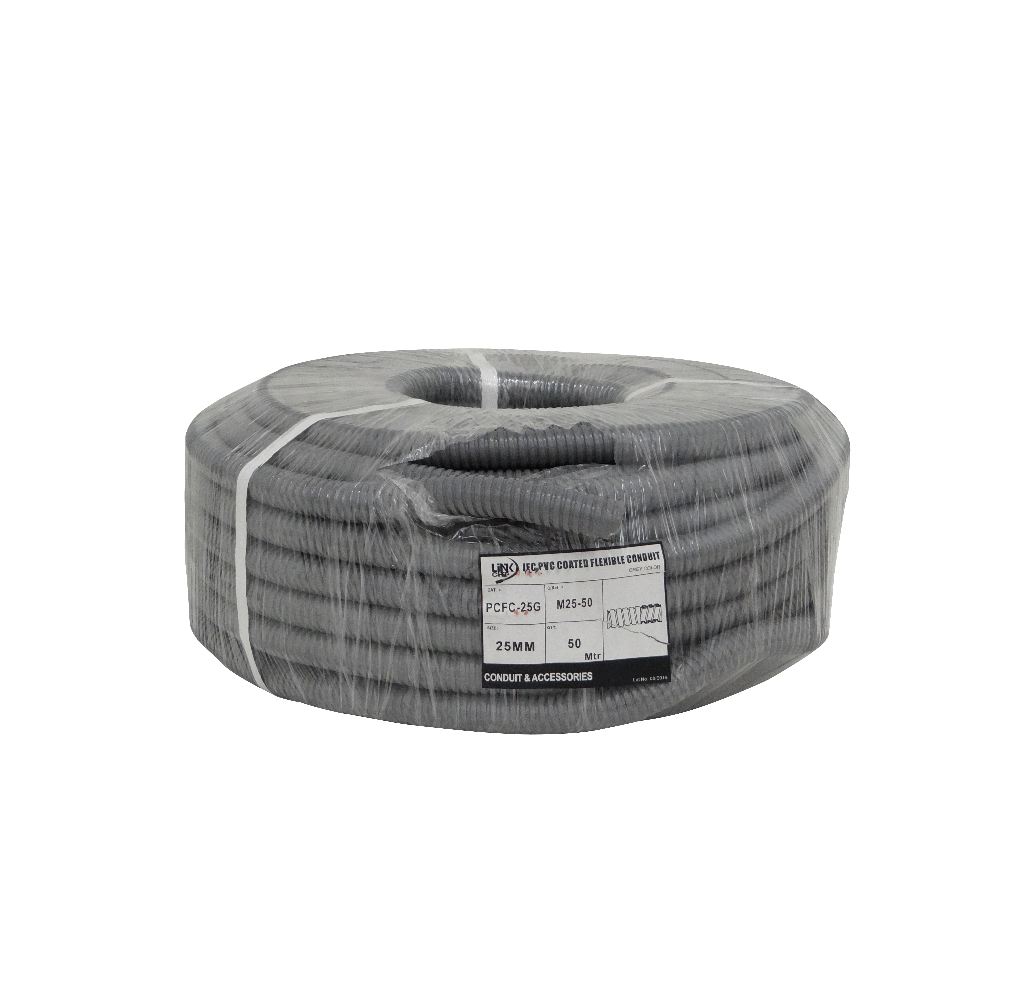 25mm Rollo-50mts Conduit Flexible Metalico Cubierto-PVC 3/4-Pulg PCFC 3