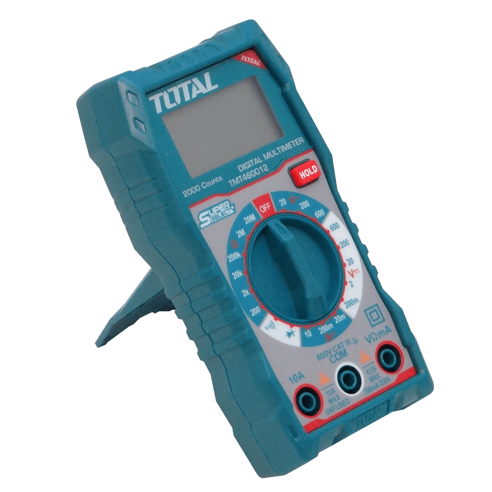TOTAL Multitester Digital req-2xAAA 600VDC 600VAC CATIII 10A TMT460012 1