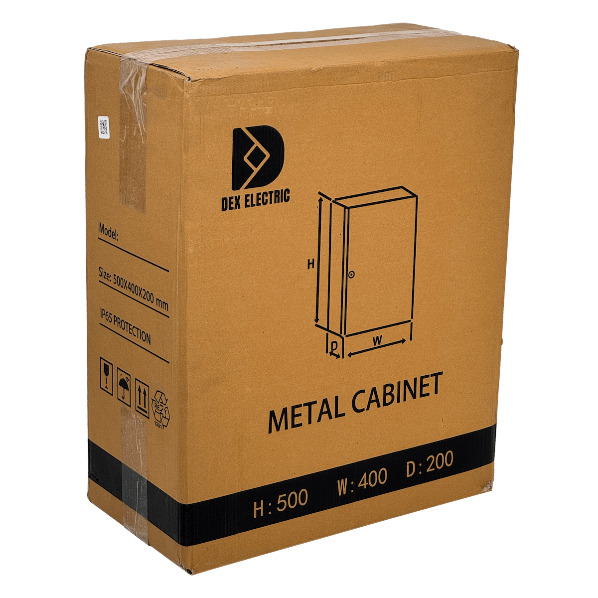 Gabinete 500x400x200mm 1-chapa-sin/Llave Caja Metalica IP54 Beige 3