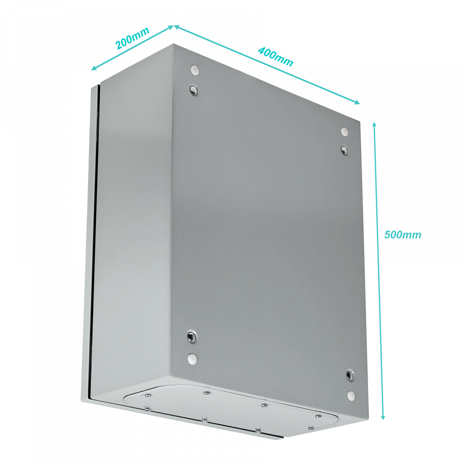 Gabinete 500x400x200mm 1-chapa-sin/Llave Caja Metalica IP54 Beige 4