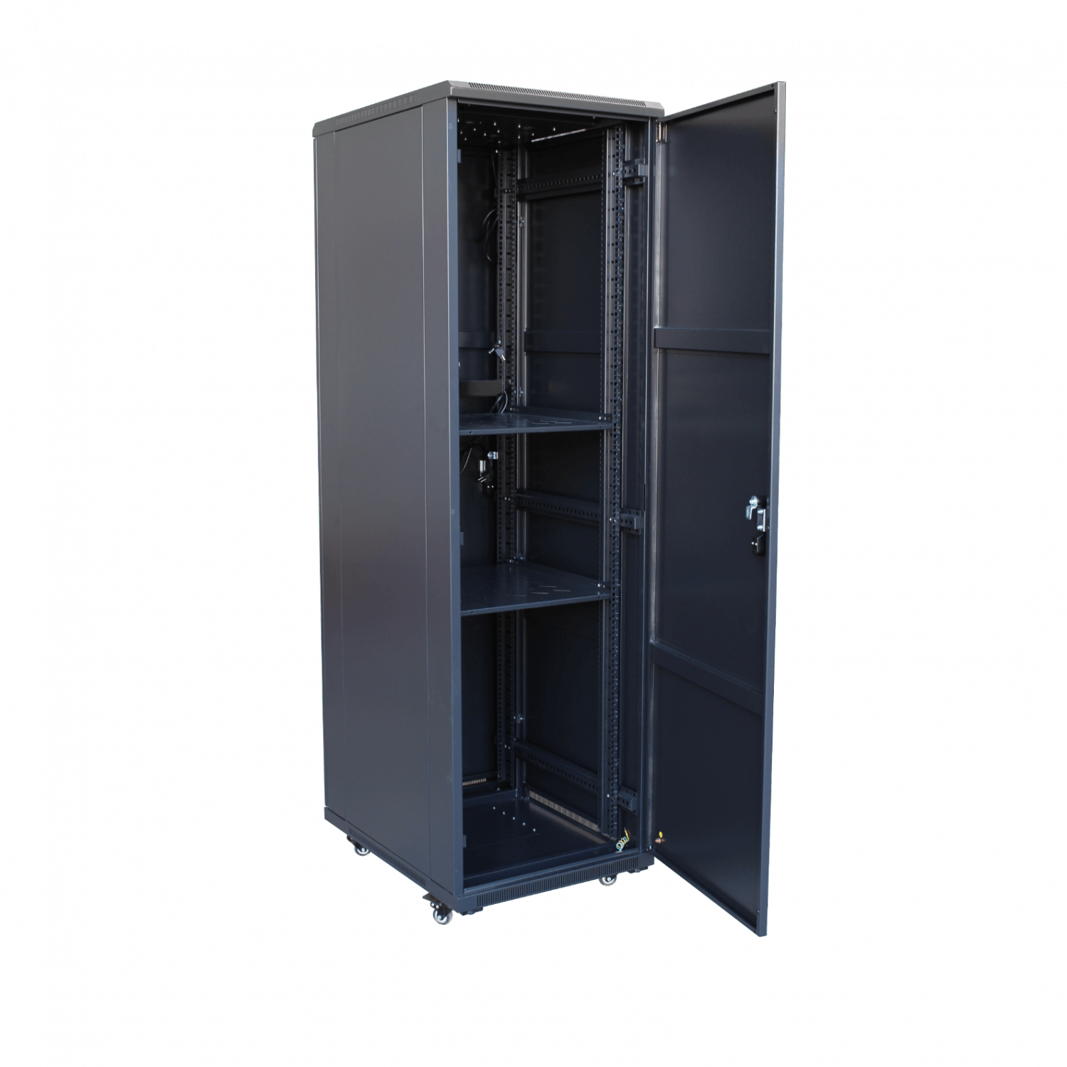 Fondo-80cm 42U Chapa-Uni Vent Rack Ancho19p/60cm Piso 2-Bandej55cm PDU 5