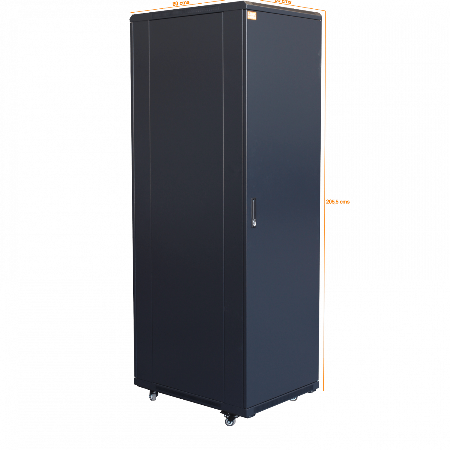 Fondo-80cm 42U Chapa-Uni Vent Rack Ancho19p/60cm Piso 2-Bandej55cm PDU 7