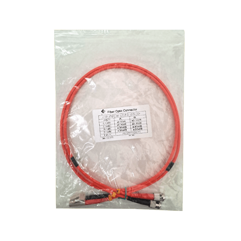 1mt LC-ST OM1 MultiModo MM Duplex Jumper Fibra 3.0mm 62.5/125um LSZH  1