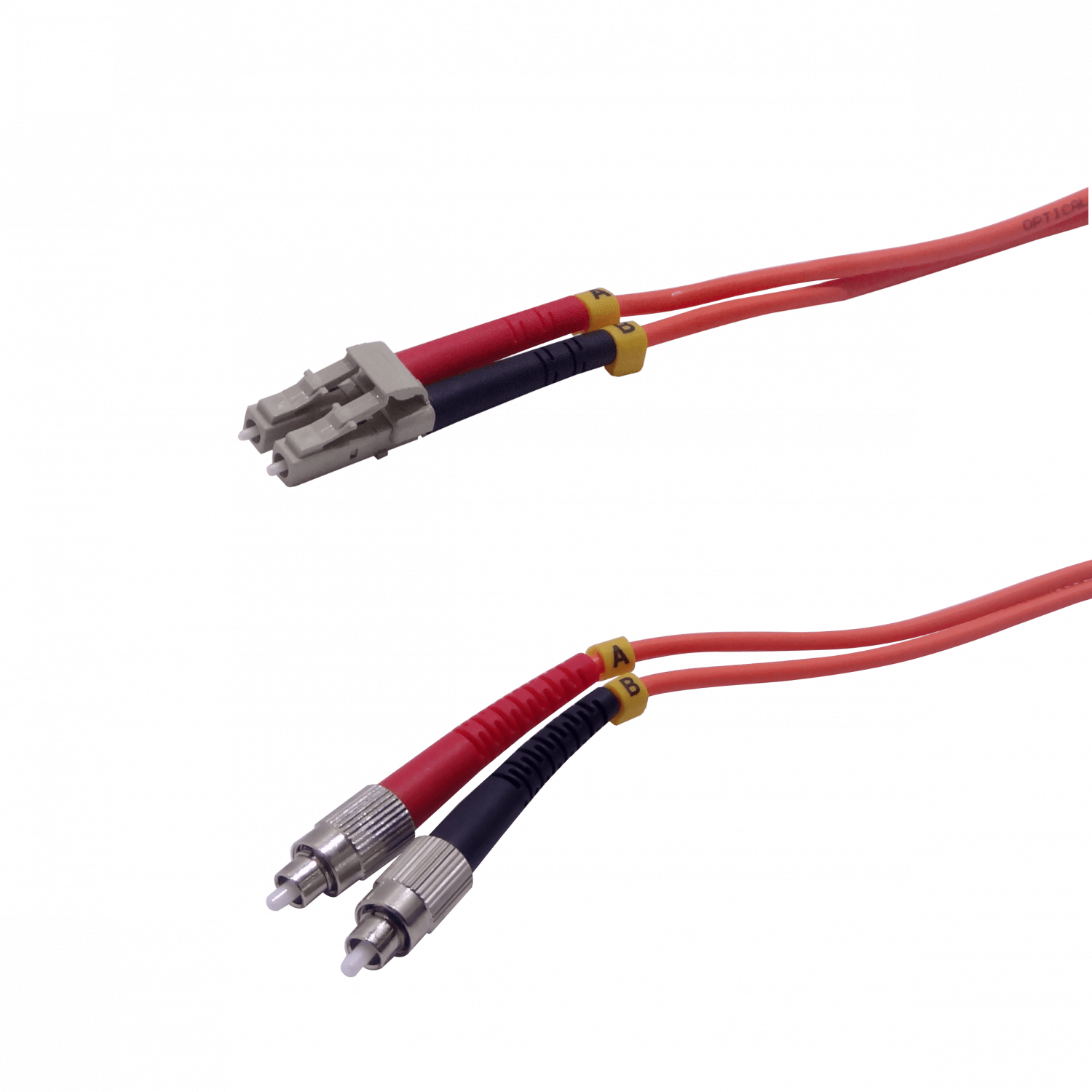 1mt LC-ST OM1 MultiModo MM Duplex Jumper Fibra 3.0mm 62.5/125um LSZH  2