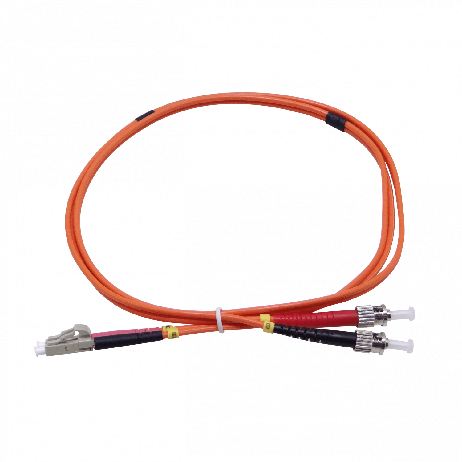 1mt LC-ST OM1 MultiModo MM Duplex Jumper Fibra 3.0mm 62.5/125um LSZH  3