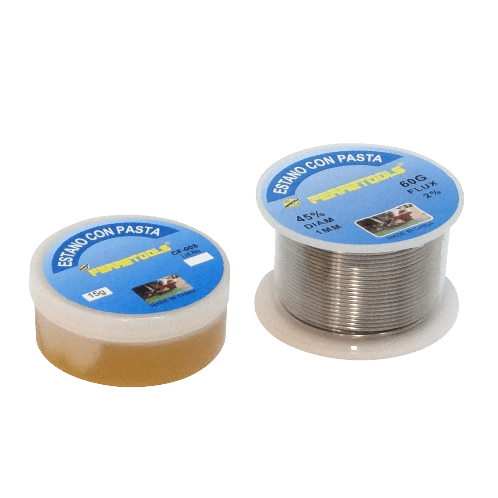 Soldadura 1,0mm 60-gramos y Pasta 15g CF-008 Solder Wire and Flux 2