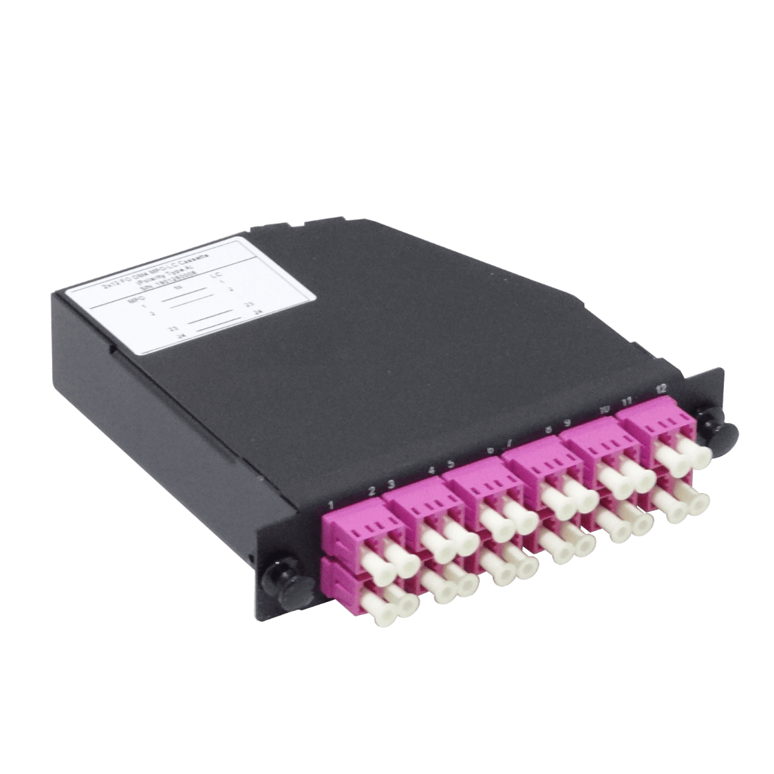 Cassette de Fibra Óptica Pre-conectorizado OM4 24-LC a 2-MPO/M para Panel 1U - CALCOM4 1