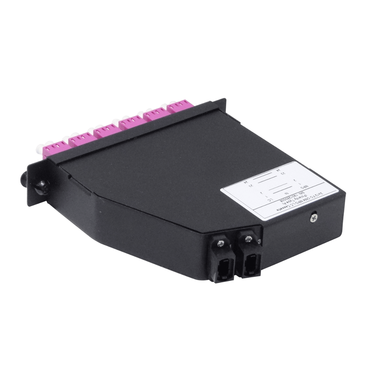 Cassette de Fibra Óptica Pre-conectorizado OM4 24-LC a 2-MPO/M para Panel 1U - CALCOM4 2