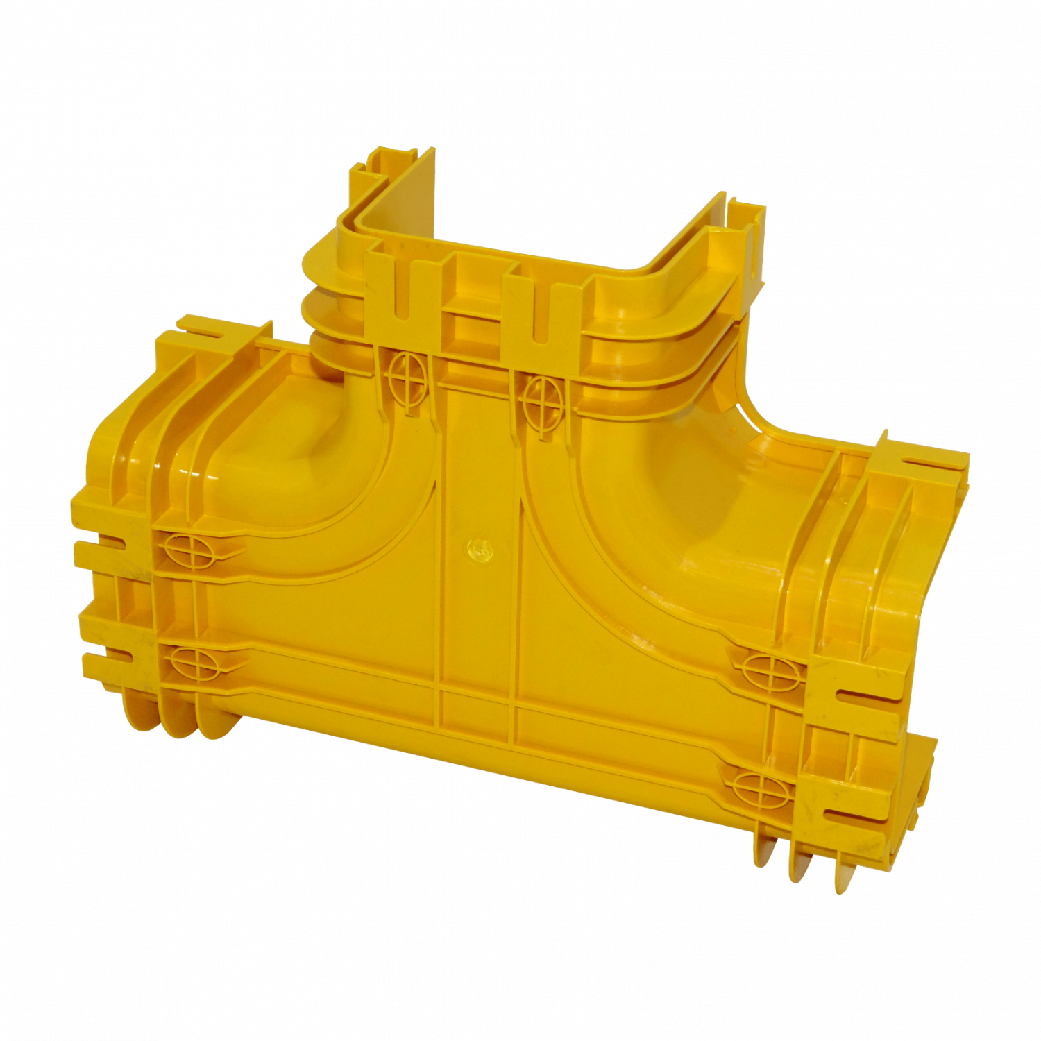 120x100mm Derivacion Horizontal Tee Amarilla PC+ABS LSZH Hembra 1