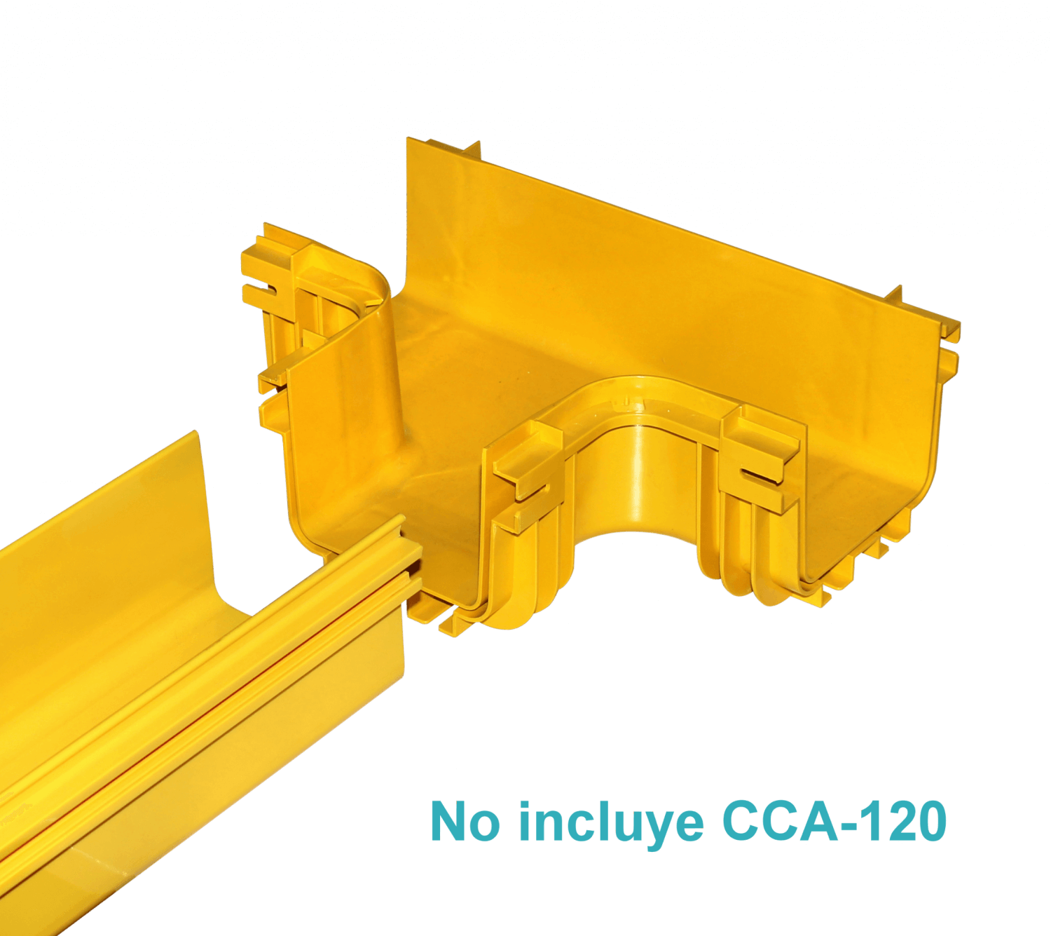 120x100mm Derivacion Horizontal Tee Amarilla PC+ABS LSZH Hembra 3