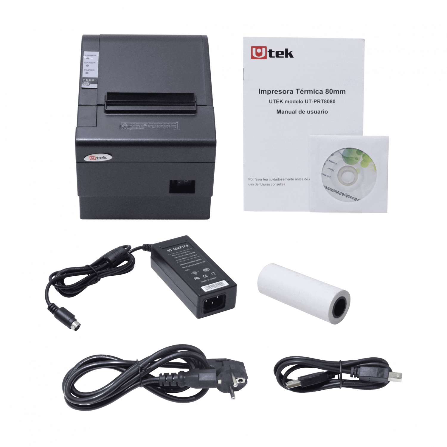 Impresora Térmica UTEK UT-PRT8080 - 72mm, 300mm/s, Ethernet y USB 4
