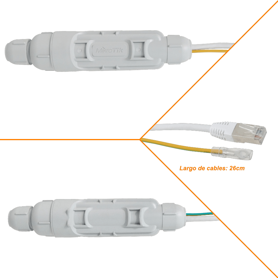 MIKROTIK exterior Protector Sobretension Rayos Estatica Surge IP67 1