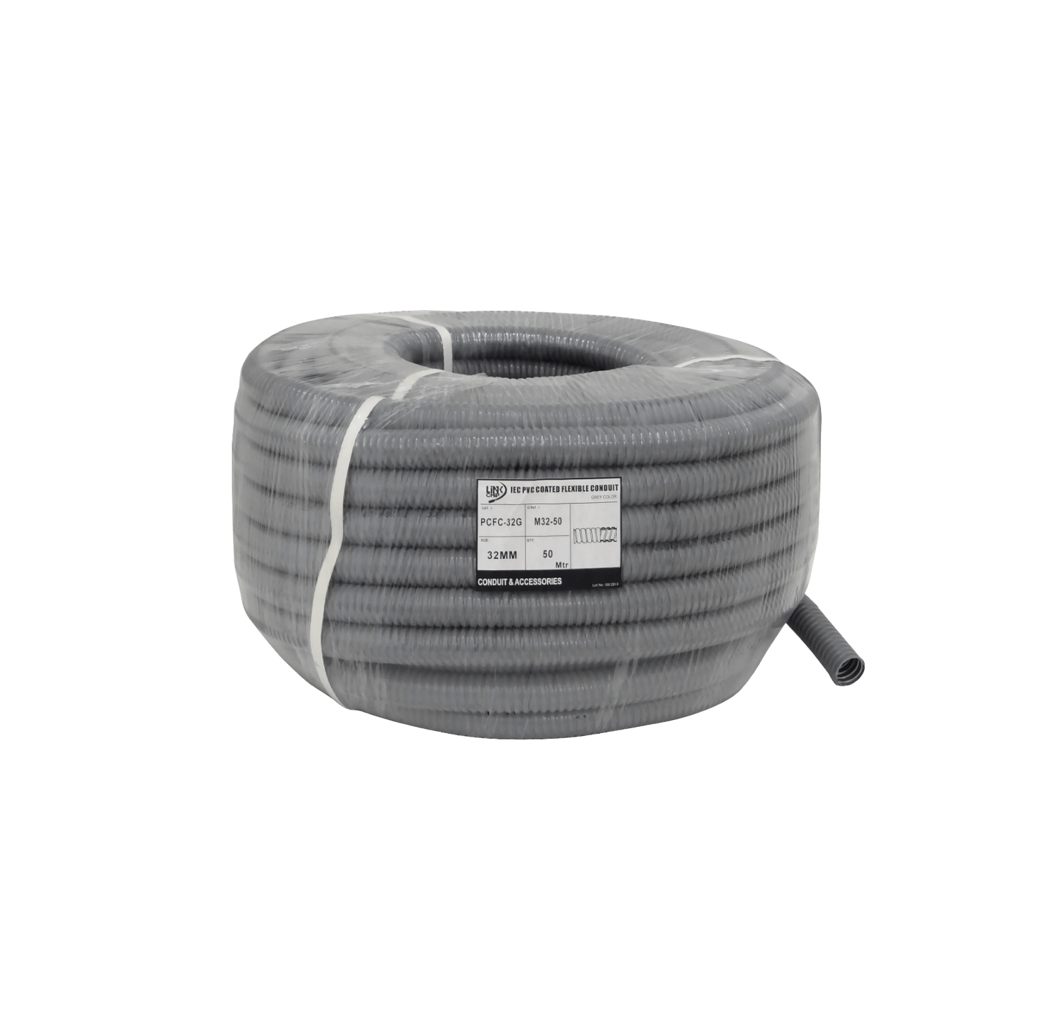 32mm Rollo-50mts Conduit Flexible Metalico Cubierto-PVC PCFC 1