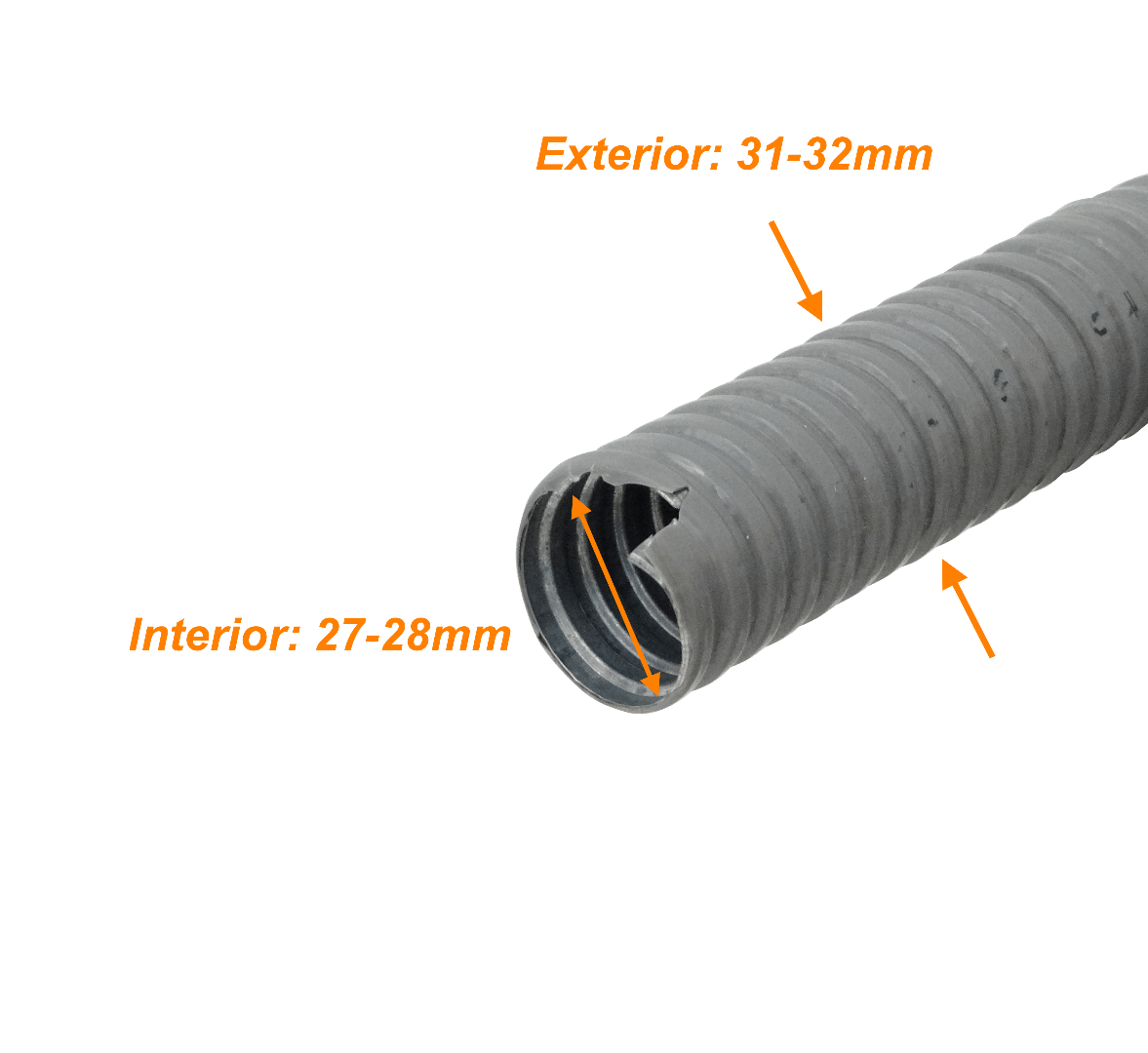32mm Rollo-50mts Conduit Flexible Metalico Cubierto-PVC PCFC 3