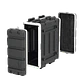 4U/25cm Fondo-42cm Rack Portatil Plastico 2-tapas para Exterior Negro - Miniatura 4