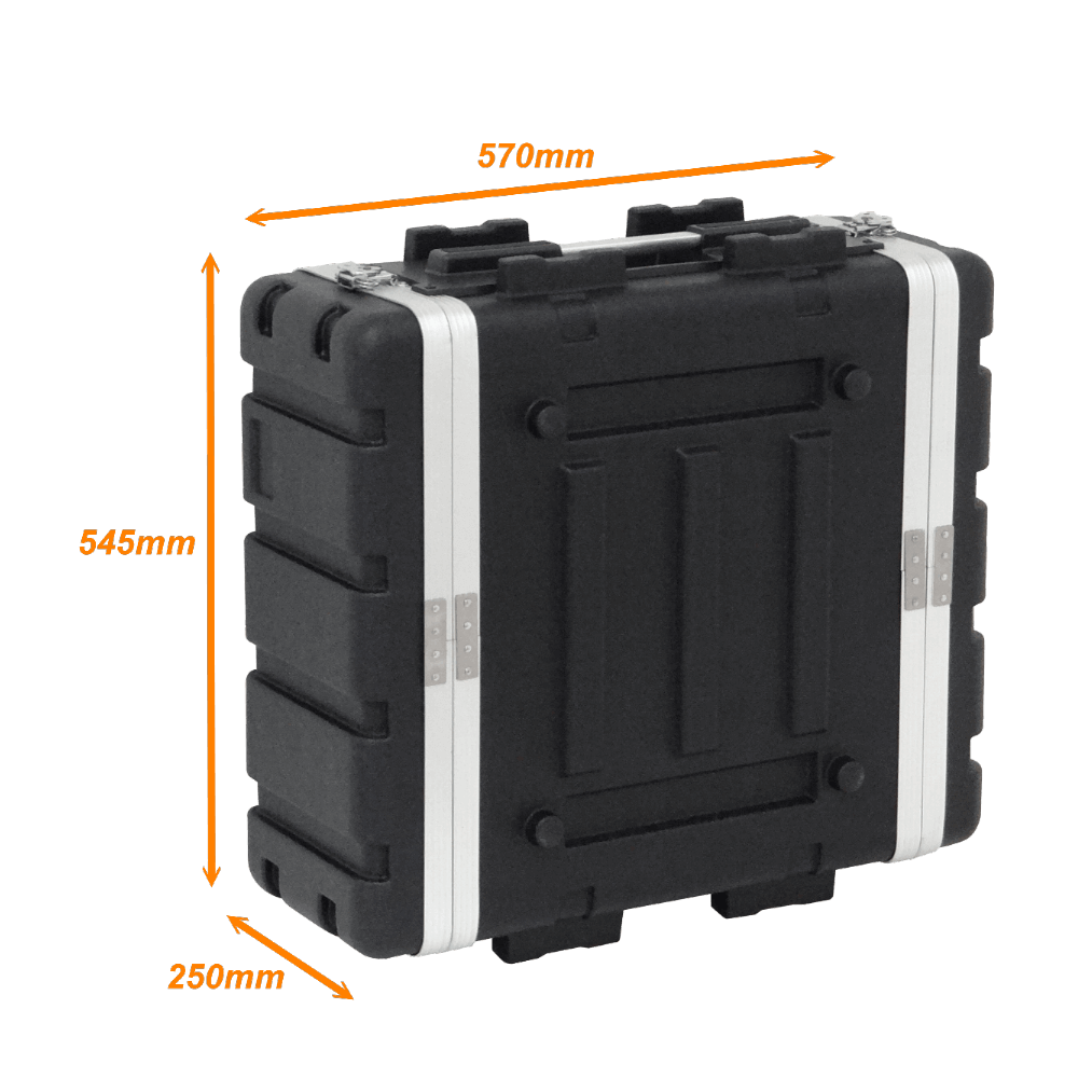 4U/25cm Fondo-42cm Rack Portatil Plastico 2-tapas para Exterior Negro 5