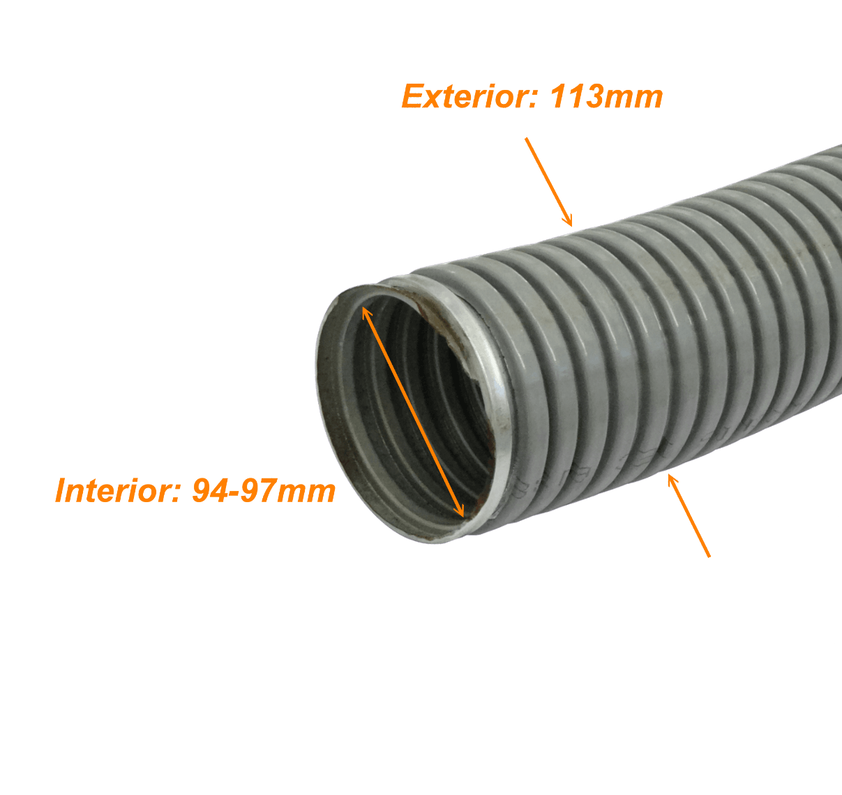Conduit Flexible Metálico Cubierto de PVC, Rollo de 110mm x 10m 3