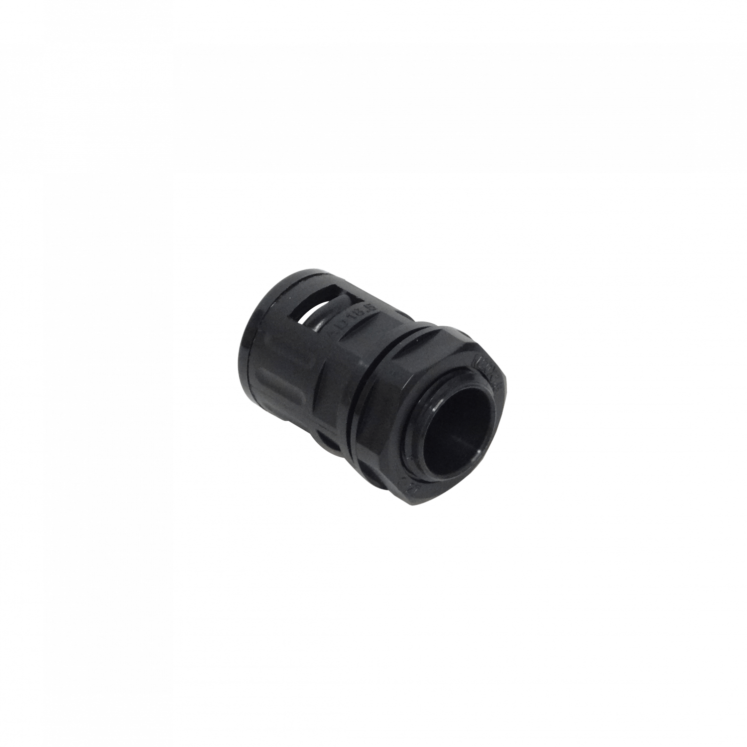 19mm Salida Caja Prensa Estopa p/Conduit Flexible Plastico Negro 2