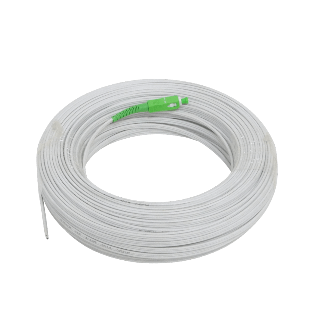 Blanco Drop-Port 50mt SC/APC MonoModo SM SX Pigtail Cable Fibra G652D 3