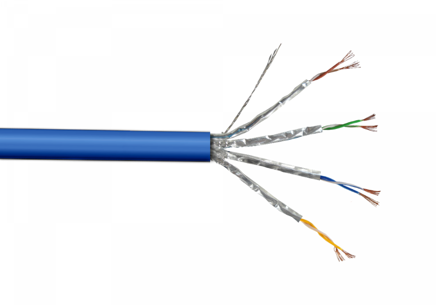 Cable Patch LINKMADE Cat6a U/FTP 20mt Azul LSZH Inyectado Multifilar 2