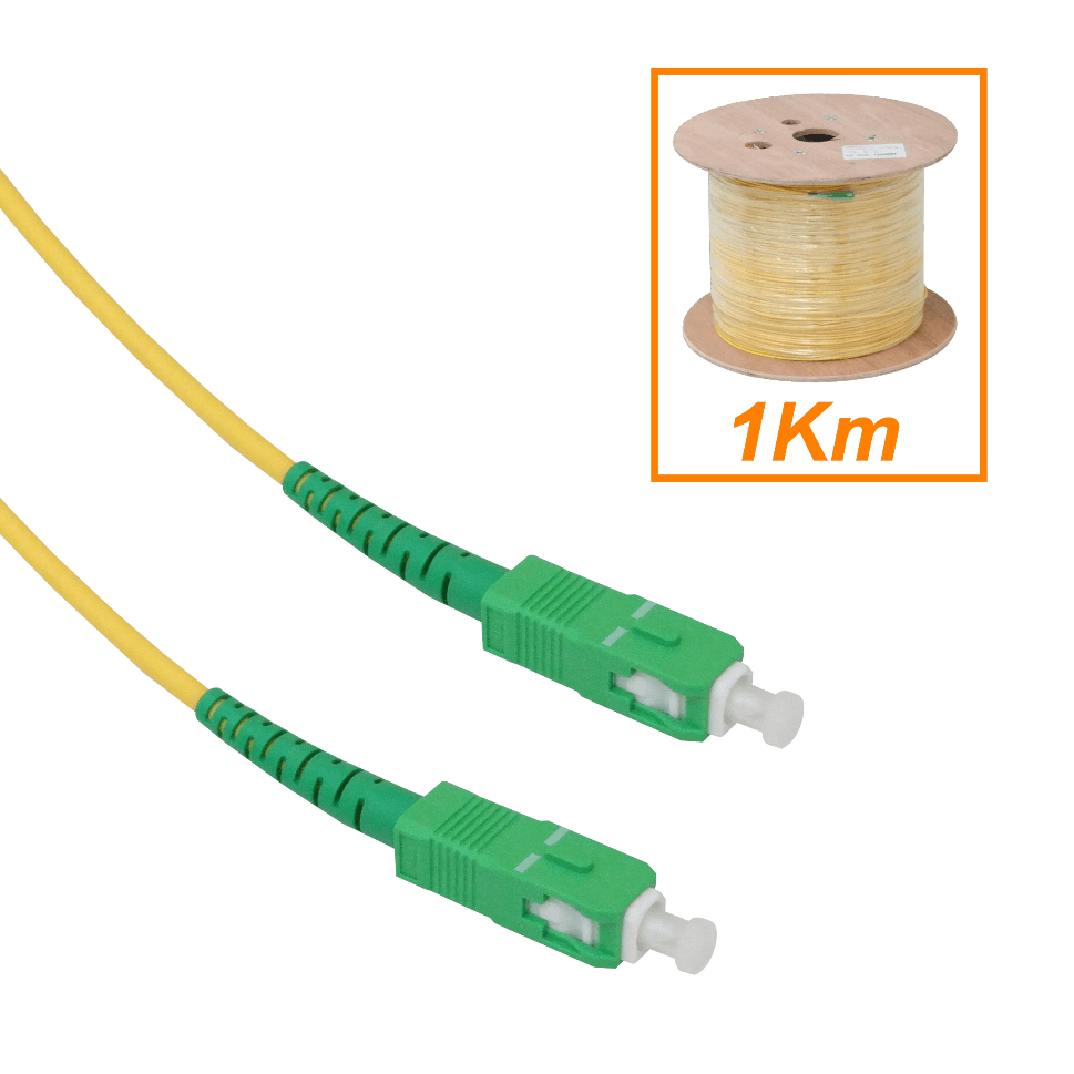 1km 1-Fibra SC/APC-SC/APC MonoModo SM Jumper 1000mt 3mm inc-carrete 2