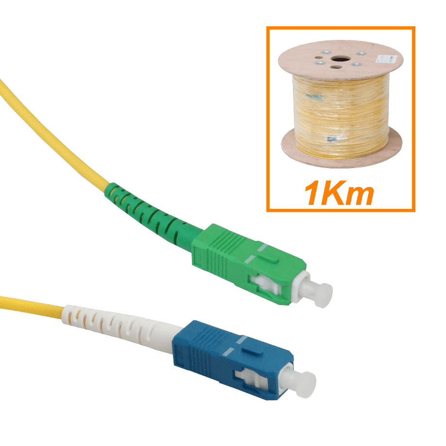 1km 1-Fibra SC/APC-SC/UPC MonoModo SM Jumper 1000mt 3mm inc-carrete 2