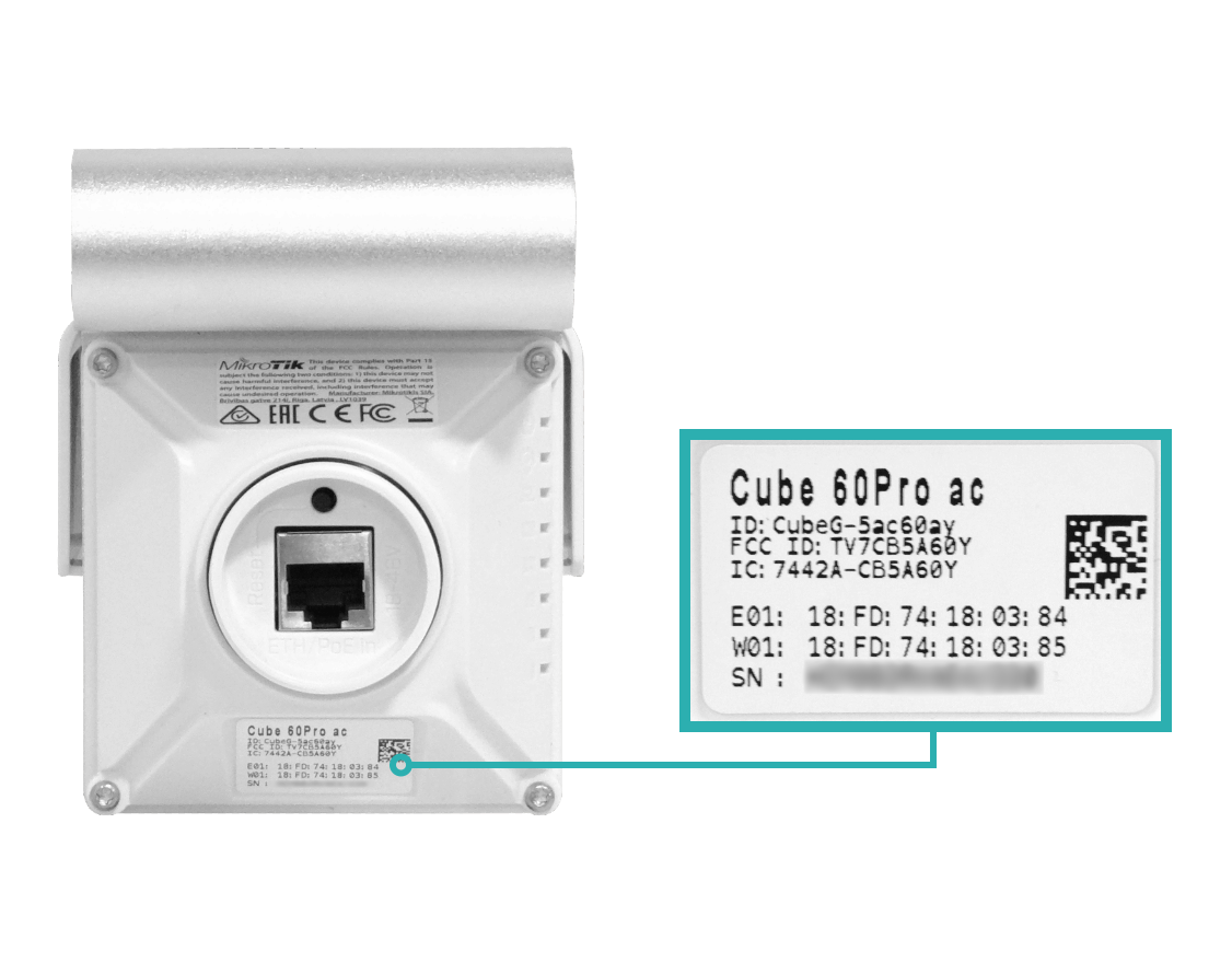 Punto de Acceso MikroTik Cube 60Pro ac - 60 GHz, 802.11ay, Conexiones de Alta Velocidad 3