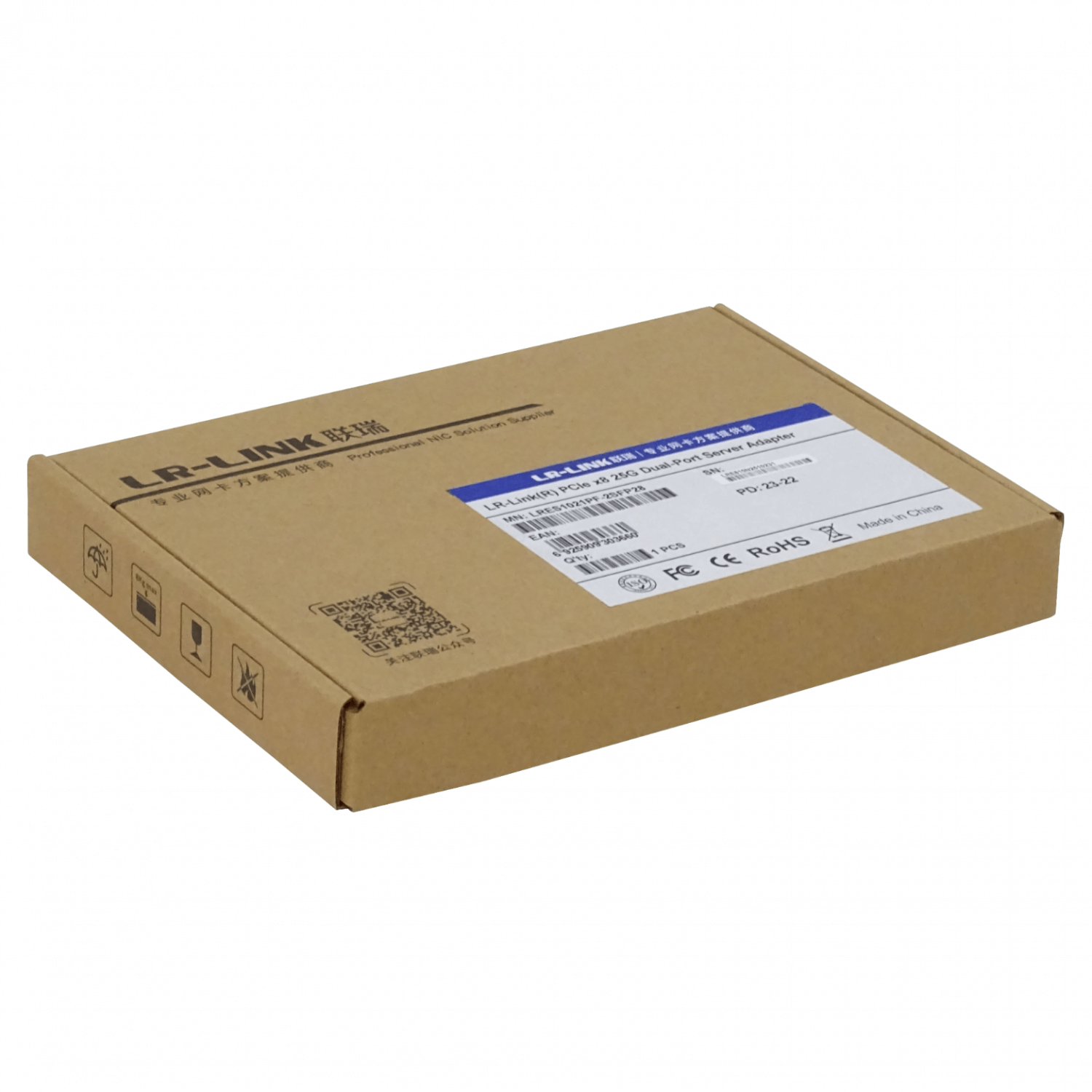Tarjeta de Red PCIe LR-LINK LRES1021PF-2SFP28 - Doble Puerto 25G SFP28, Intel E810 2