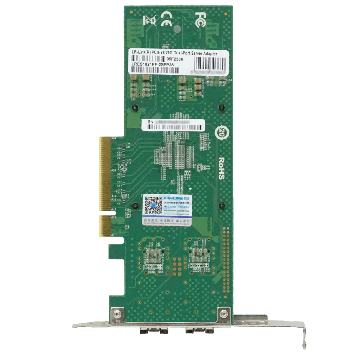 Tarjeta de Red PCIe LR-LINK LRES1021PF-2SFP28 - Doble Puerto 25G SFP28, Intel E810 7