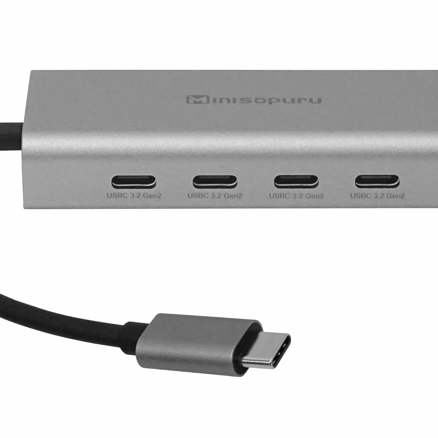 Hub USB-C 10Gbps a 4 USB-A Aluminio Cable 15cm UCH803 1