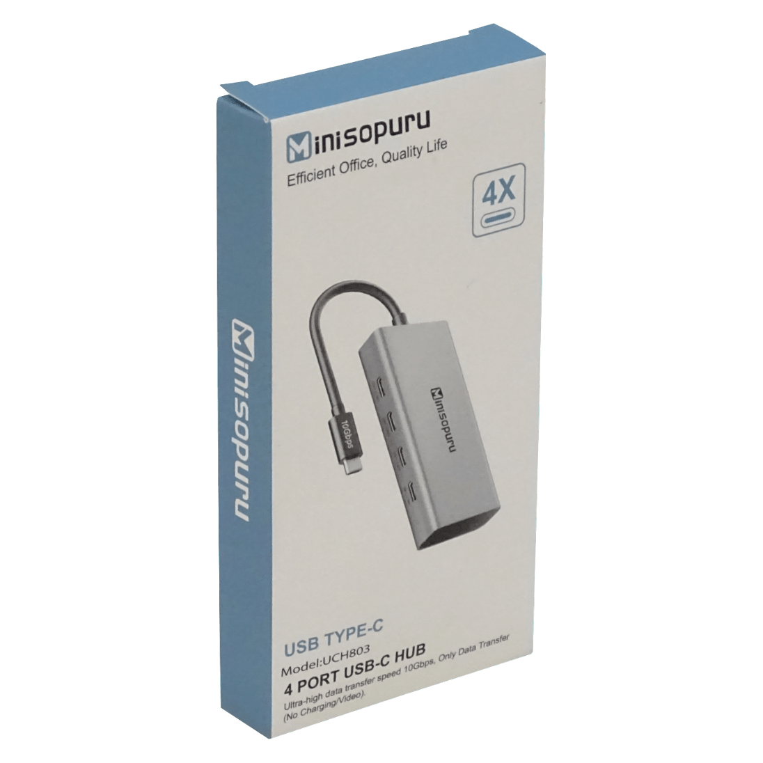 Hub USB-C 10Gbps a 4 USB-A Aluminio Cable 15cm UCH803 4