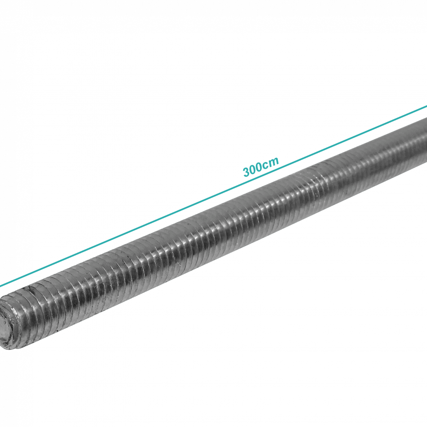 3/8pulgadas x3mt Hilo Sinfin Zinc 300cm Esparrago 9,53mm Barra Hilada 2