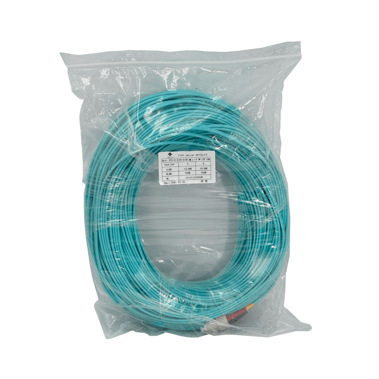 100mt SC-SC OM3 MultiModo MM Duplex Jumper Fibra 3.0mm 50/125um LSZH 1