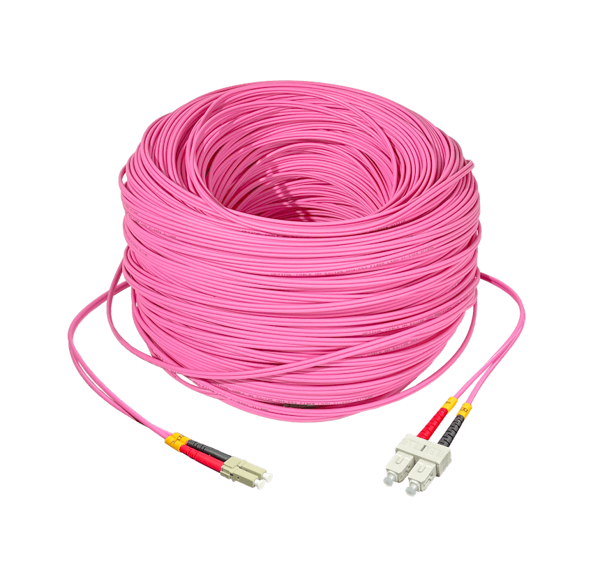 LSZH 200mt LC-SC OM4 MultiModo MM Duplex Jumper Fibra 50/125um 3mm 3