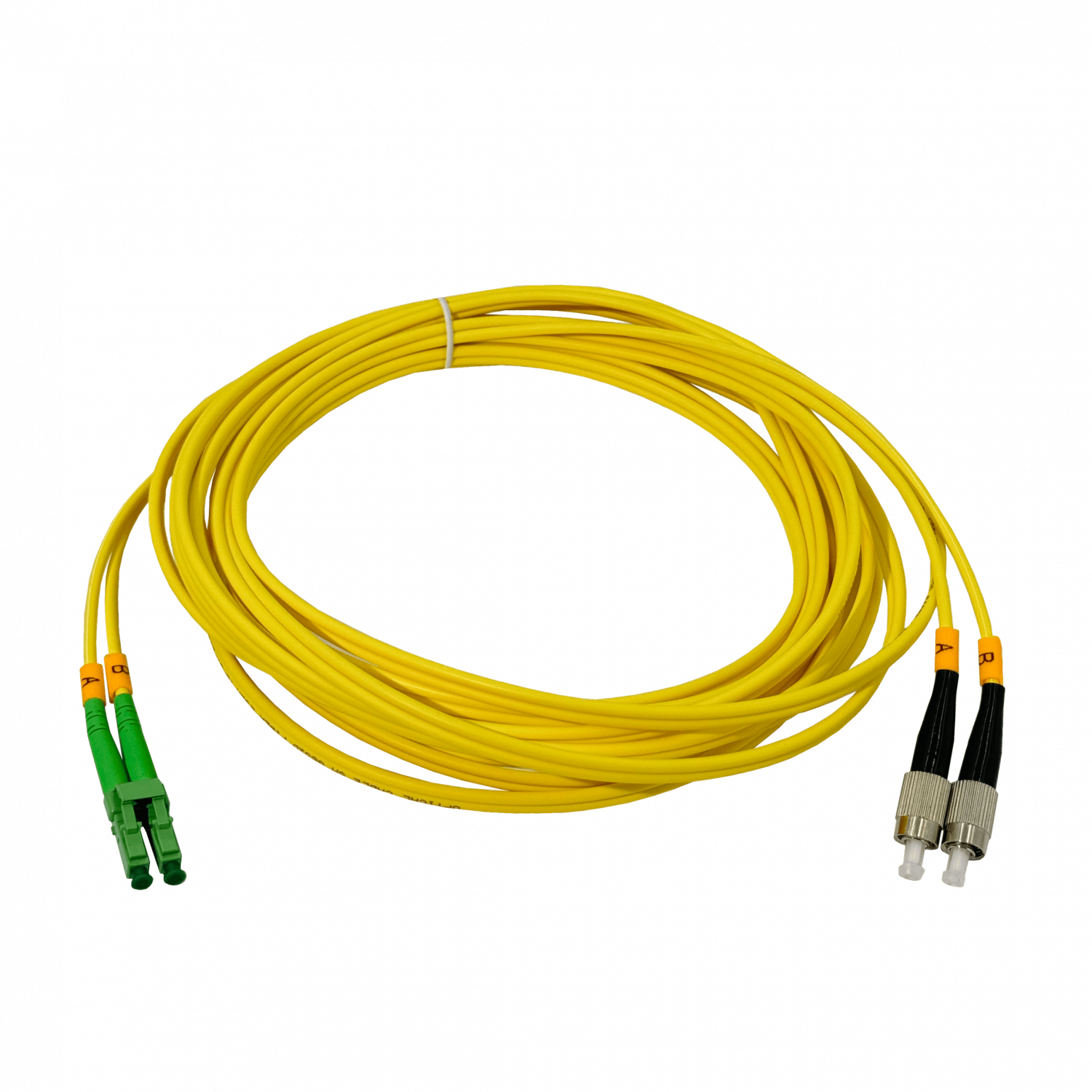 5mt LC/APC-FC/UPC MonoModo SM Duplex Jumper Cable Fibra 9/125um 3mm 1
