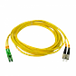 5mt LC/APC-FC/UPC MonoModo SM Duplex Jumper Cable Fibra 9/125um 3mm - Miniatura 1