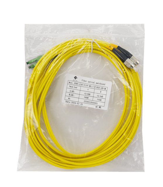 5mt LC/APC-FC/UPC MonoModo SM Duplex Jumper Cable Fibra 9/125um 3mm 2