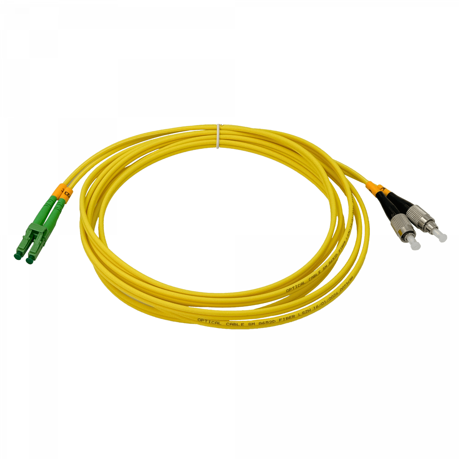 3mt LC/APC-FC/UPC MonoModo SM Duplex Jumper Cable Fibra 9/125um 3mm 2