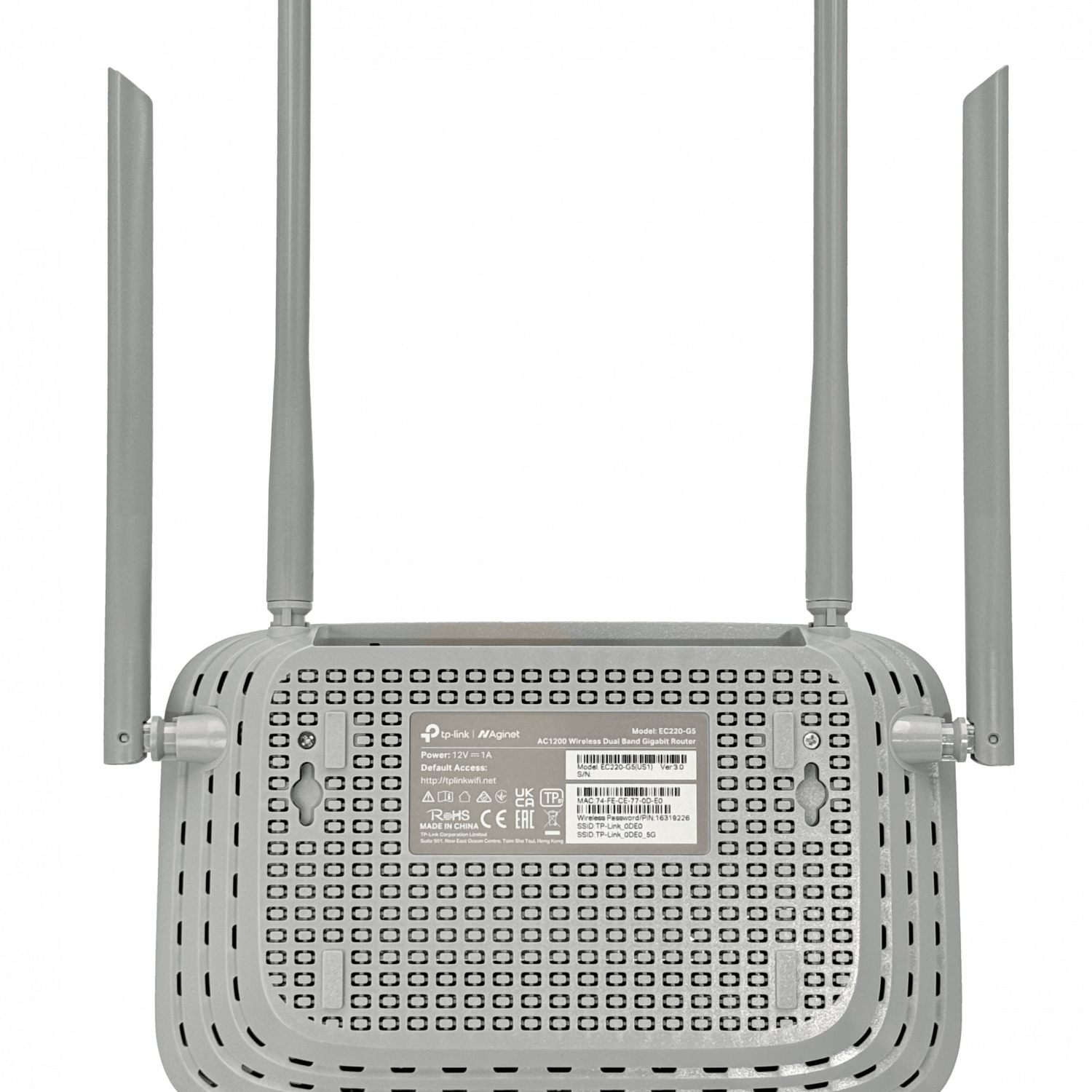 Router Gigabit Inalámbrico TP-Link EC220-G5, Doble Banda, AC1200, 4 Puertos Gigabit LAN 2