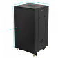 Gabinete Rack LINKMADE RK22-6LD 22U 60cm de Fondo Desarmado con Ventilador y PDU - Negro - Miniatura 2