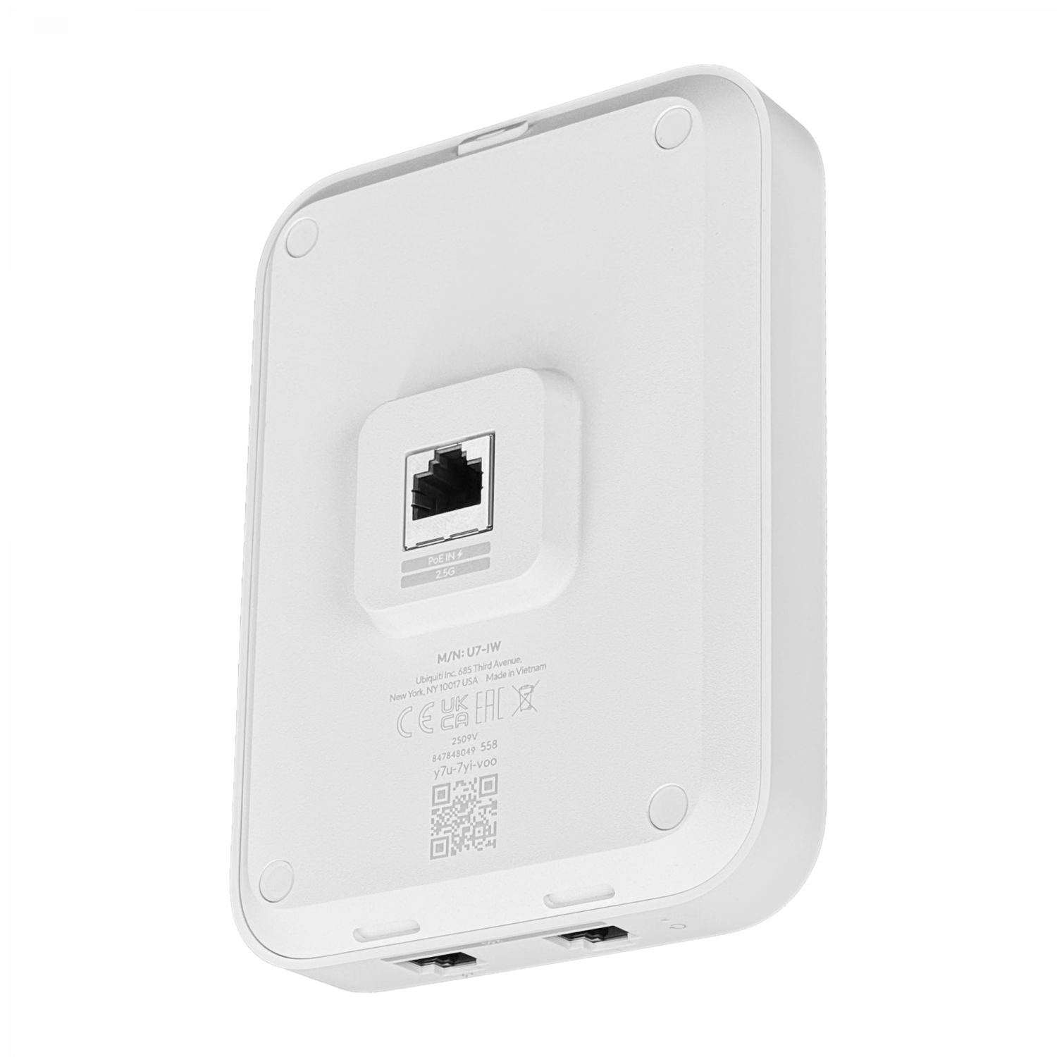 Punto de Acceso Ubiquiti UniFi U7 In-Wall - WiFi 7, 4.3 Gbps, 3x 2.5GbE, PoE+ 7