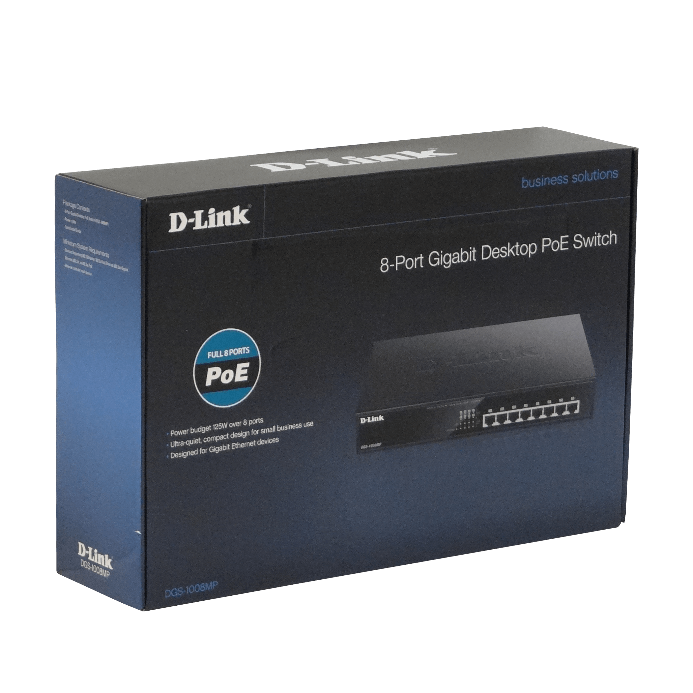 Switch D-Link DGS-1008MP – 8 Puertos Gigabit PoE+, Montaje de Escritorio, Alta Velocidad 4