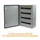 Chasis interno Tibox ST-725 643x428mm con 4 riel din 43cm para tablero ST5-725 - Miniatura 3