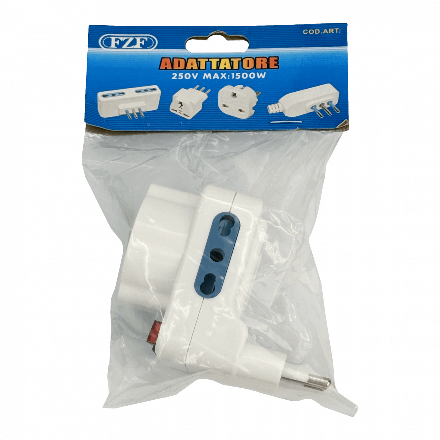 Triple Schuko / IH a IM, 6 A, 250 V, 1500 W, con interruptor piloto, ELG-3KS 2