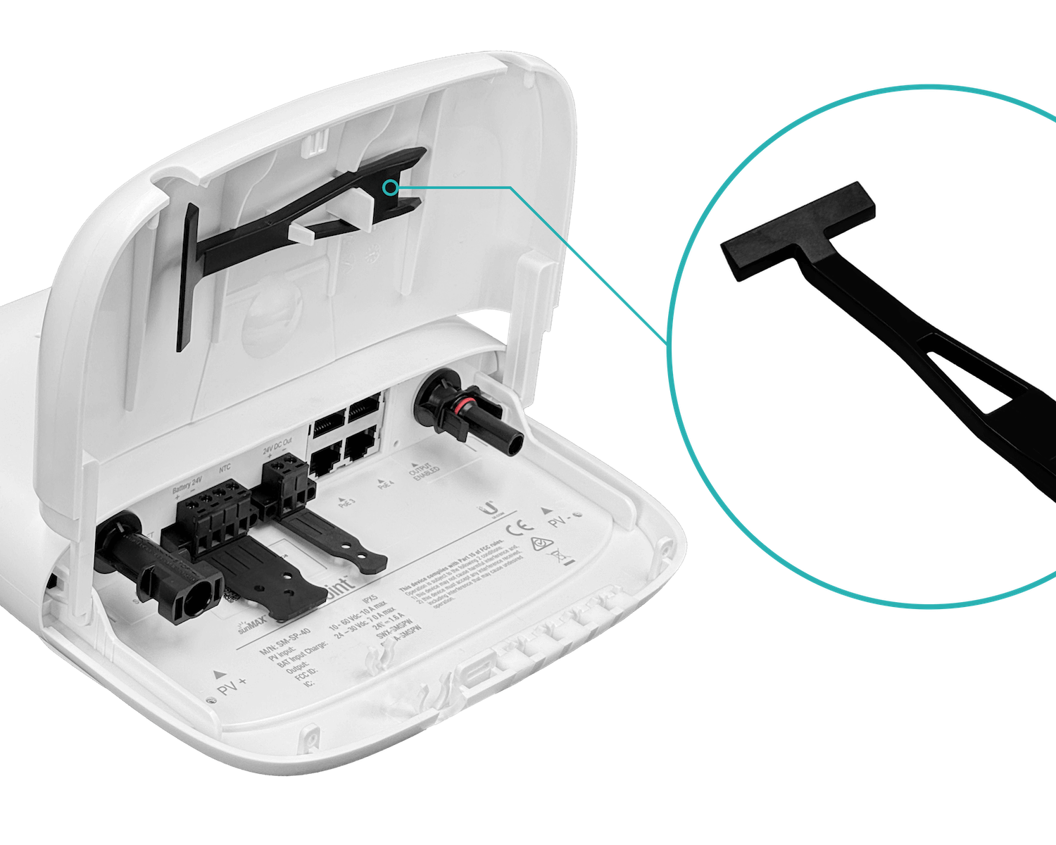 Controlador de Carga Solar MPPT de 24V y 7A con Gestión Remota, Ubiquiti sunMAX SolarPoint 3