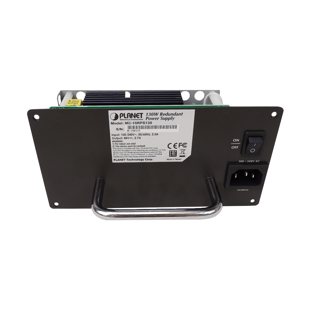 PLANET Fuente Redundante para Chasis MC-1500R 100-240VAC 130W 4