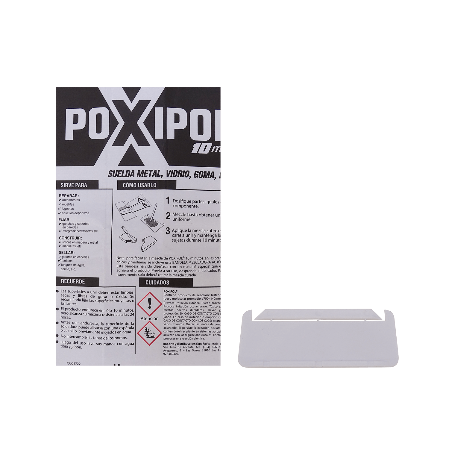 POXIPOL Pegamento Epoxico soldadura plastica 10-minutos 2-Tubos 3