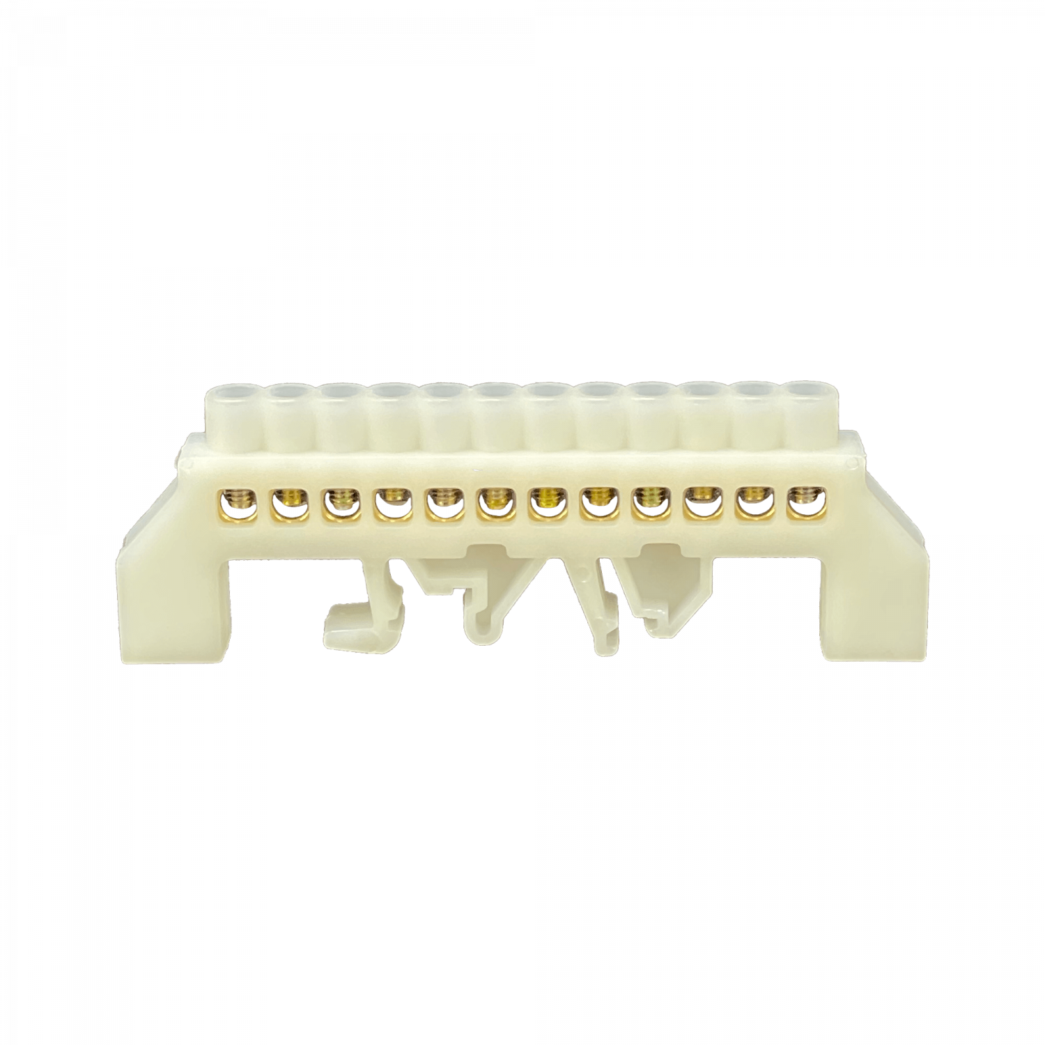 Regleta Blanco 12-Conexiones 4mm Riel Din Distribucion Electrica 4