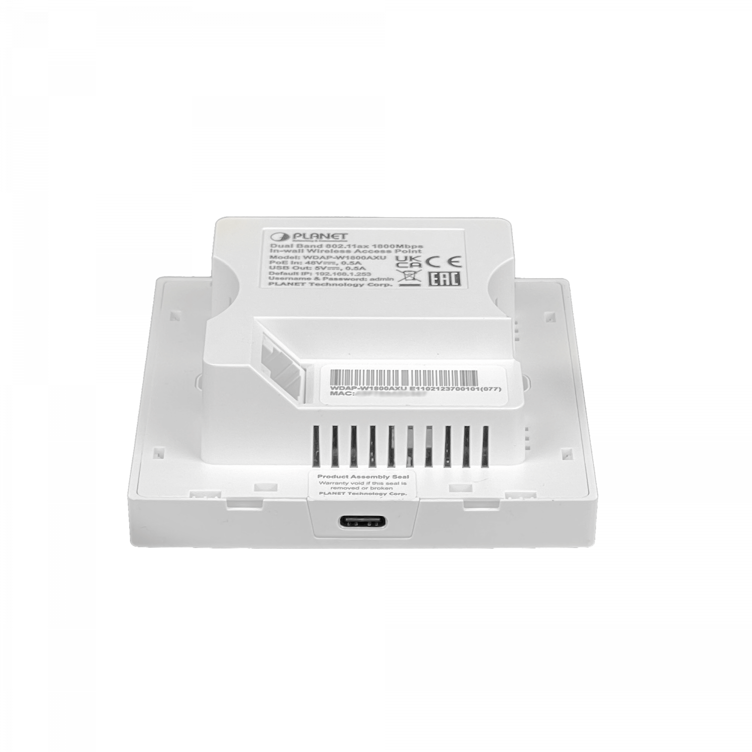 Punto de acceso Wi-Fi 6, 1800Mbps, PoE+, USB-C, MU-MIMO, PLANET WDAP-W1800AX 5