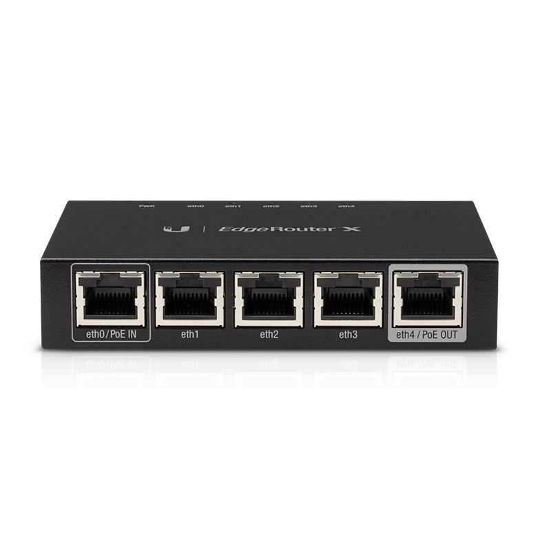 UBIQUITI 5-1000 POE-IN/9-26V POE-OUT inc-12V L2 EDGE-ROUTERX 2